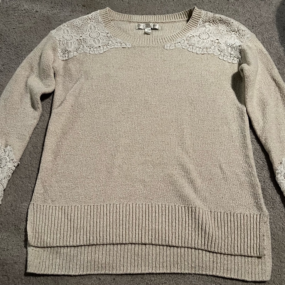 Lauren Conrad Runway Sweater with lace detailing